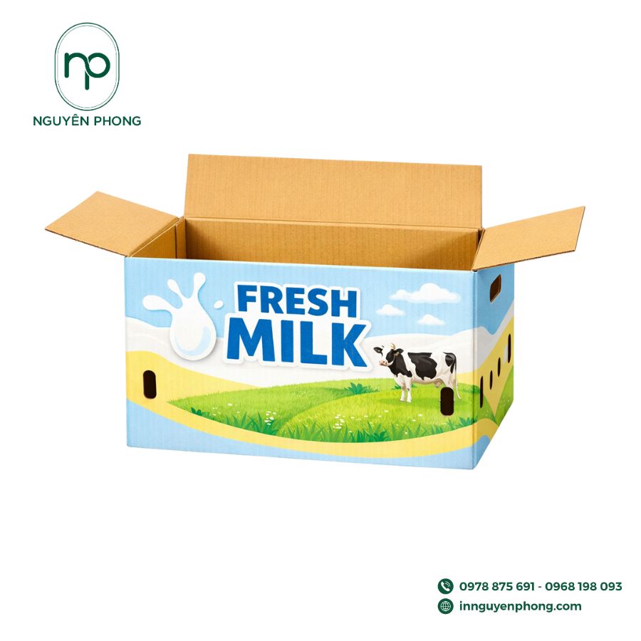 In thùng sữa carton 